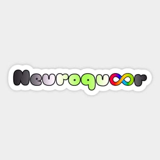 Neuroqueer agender flag infinity neurodivergent autistic pride Sticker